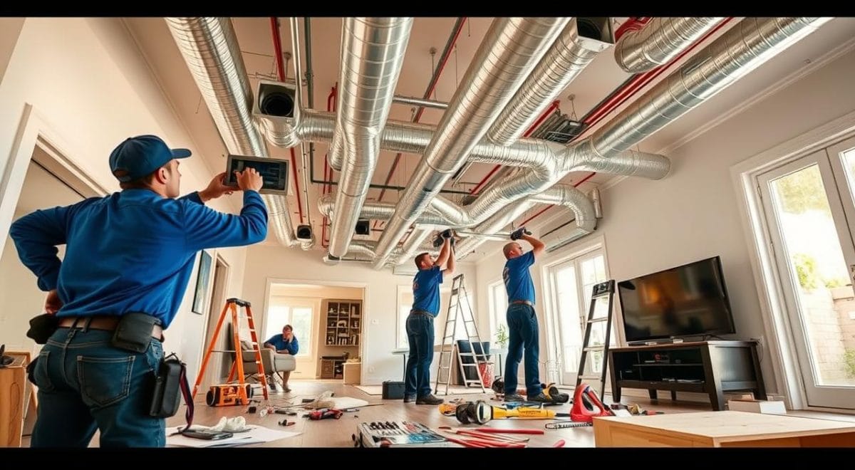 instalación de conductos de aire acondicionado