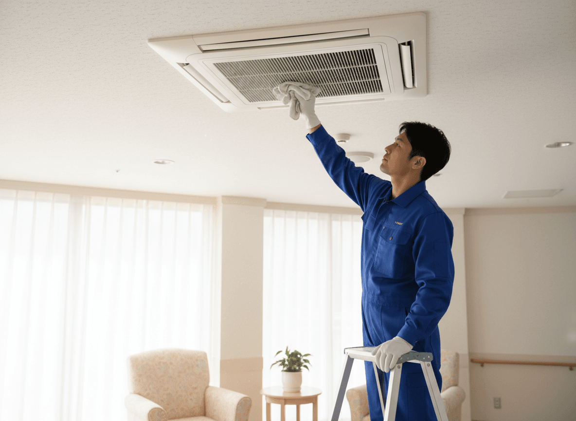 Limpieza de rejilla de difusión de aire acondicionado