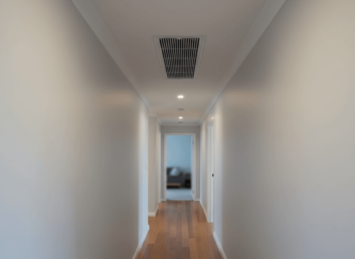 Sistema de retorno de aire en pasillo