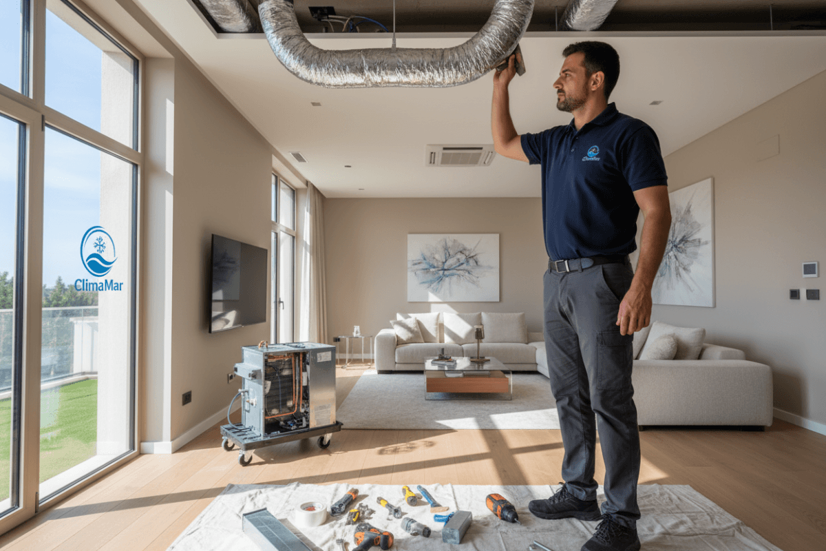 instalación aire acondicionado por conductos