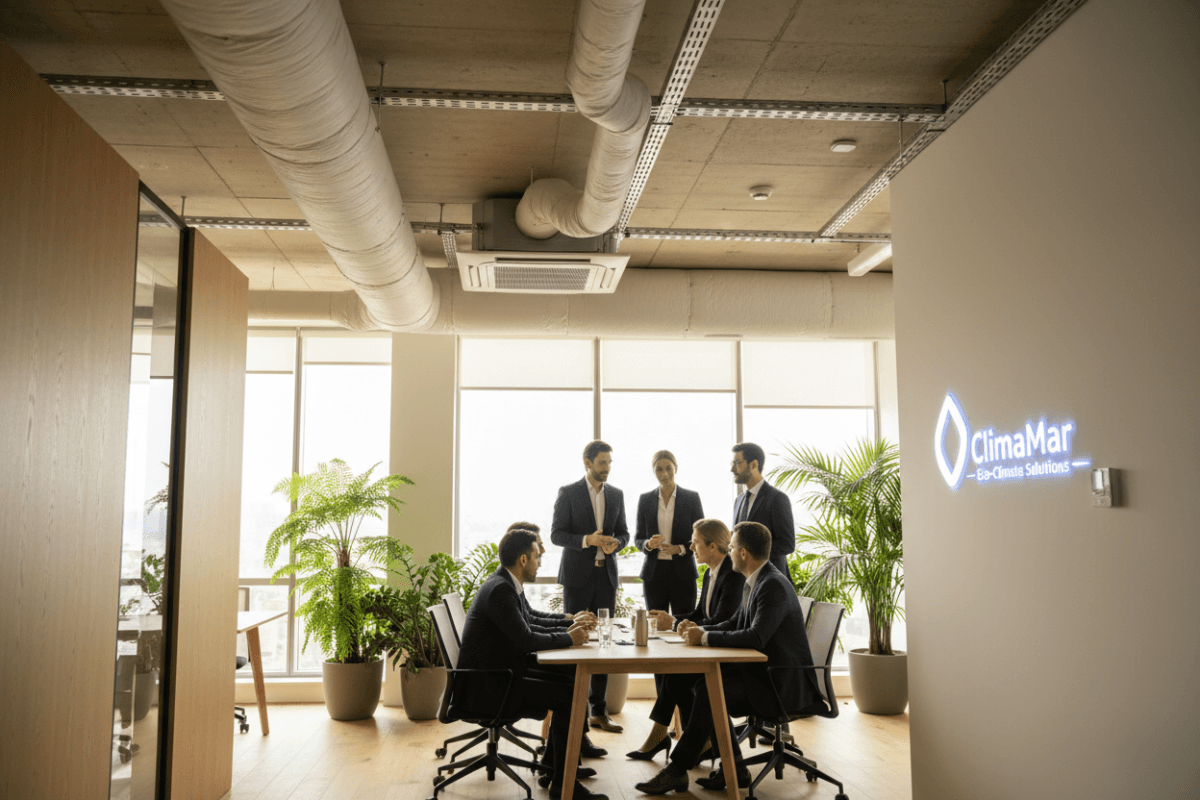 sistema climatizacion energéticamente eficiente oficinas conductos