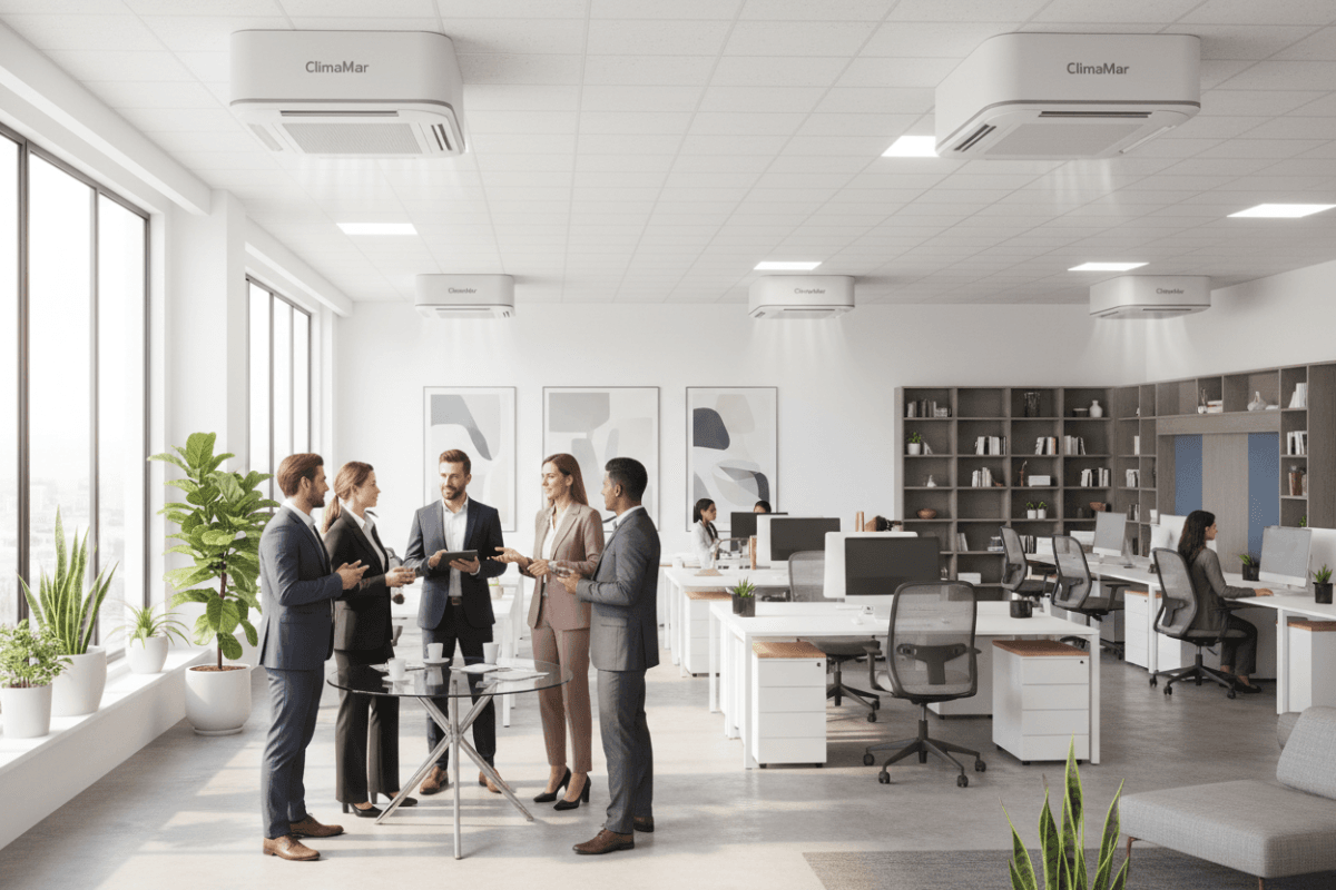 sistemas de climatización eficientes en oficina
