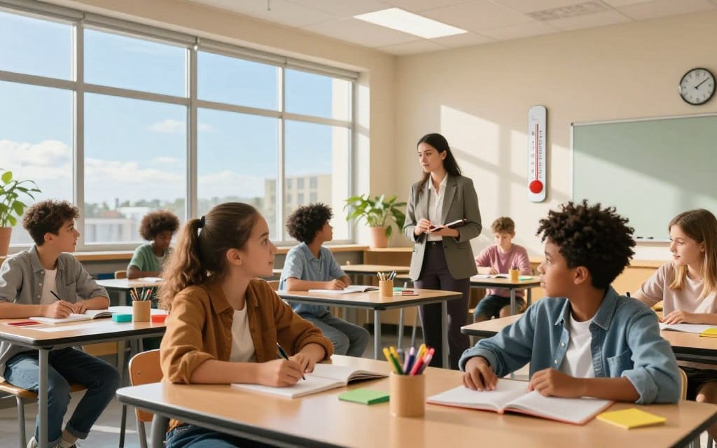 temperatura óptima aprendizaje aulas